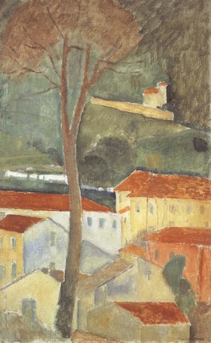 Amedeo Modigliani Landscape at Cagnes (mk39)